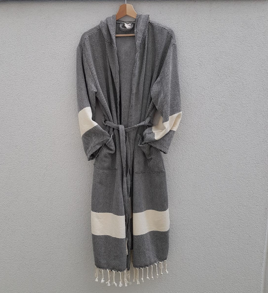 Chevron Bathrobe 100 Cotton House Robe Also as Kimono and Etsy Hong Kong