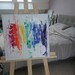 Commission for Bryn: White and Rainbow Handmade Painting Acrylic on Canvas