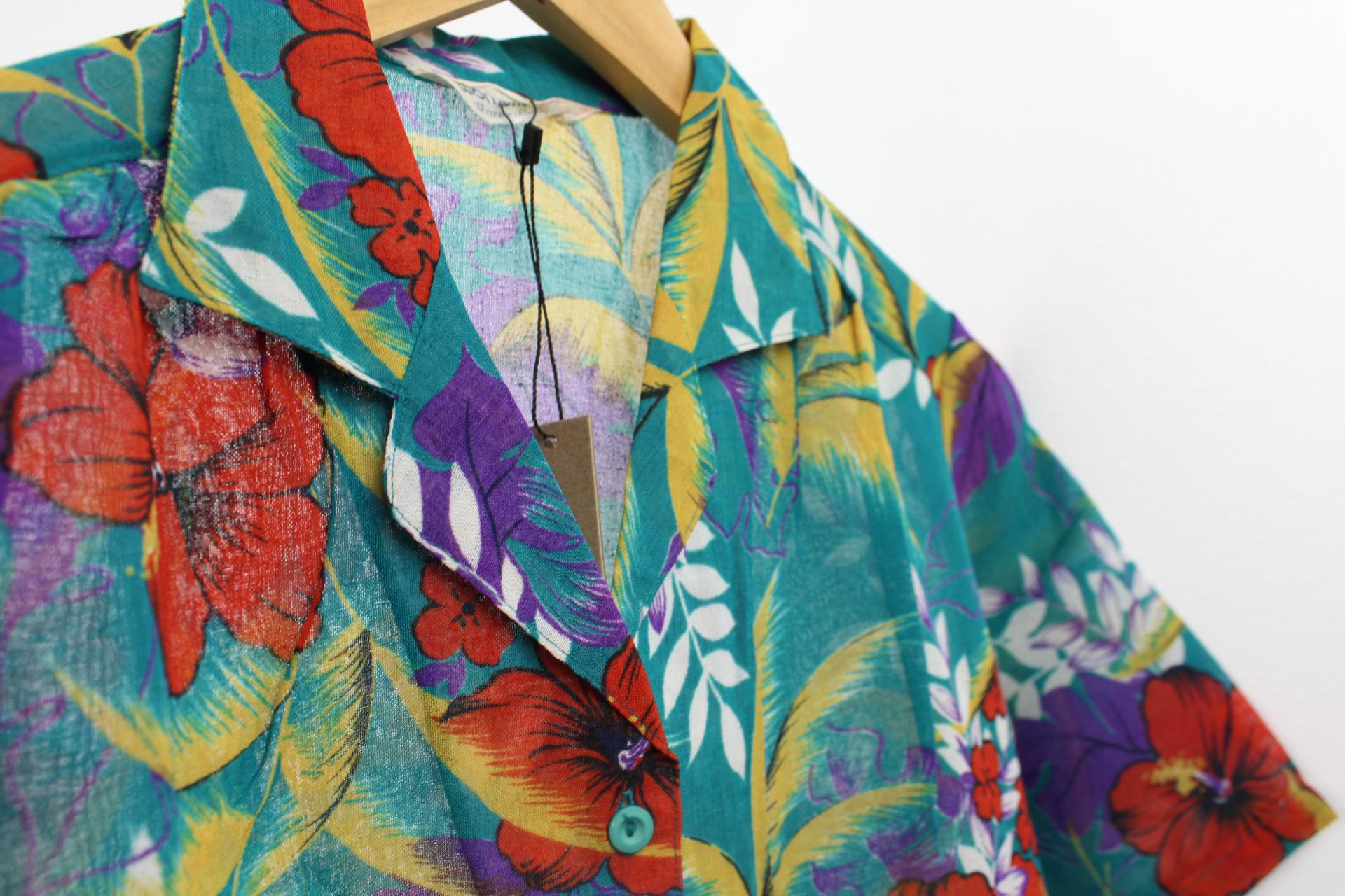 Chemise Vintage Botany 500 Taille 15 - Manches Courtes Rayée Bleue, Style Années 80/90