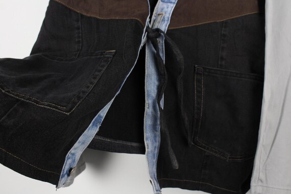 Upcycled Patchwork Denim Jacket with Tie Front, U… - image 6