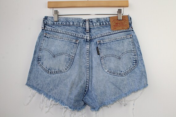 Upcycled Vintage Levi's Shorts, Jean, Light Wash … - image 3