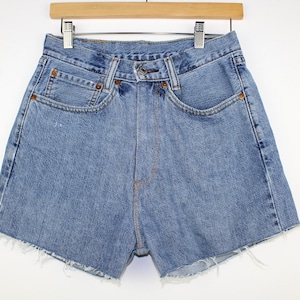 Reworked Vintage Denim Shorts Mid Length, High Waisted, 90&#39;s, All Gender