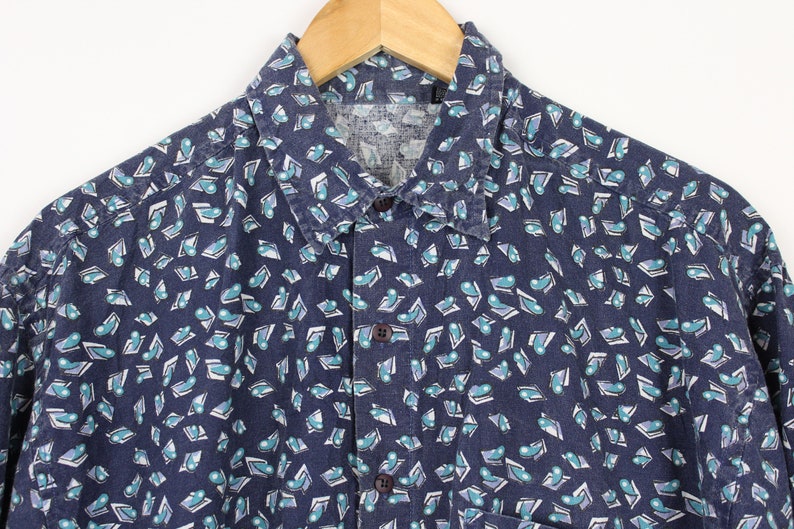 Funky Button up Shirt Vintage Abstract 90s All Gender - Etsy