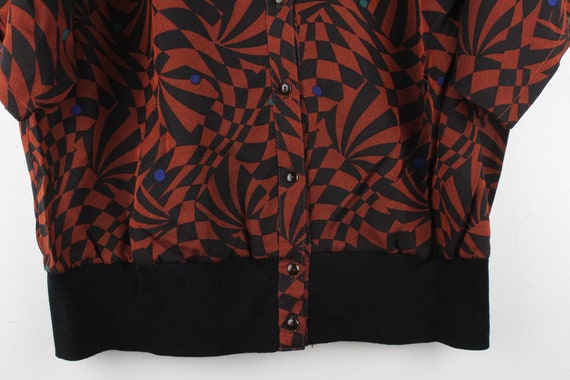 Trippy Pattern Vintage Short Sleeve Button Up Shi… - image 4