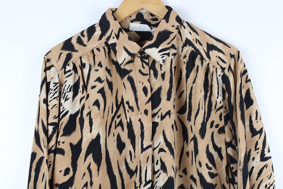 Funky Patterned Long Sleeve Vintage Button Up Shi… - image 1