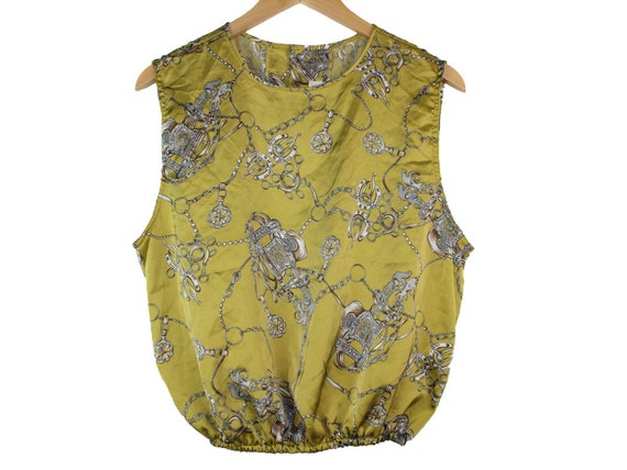 Reworked Mustard Yellow Vintage Cinched Blouse - image 1