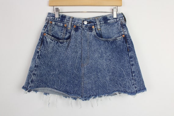 Upcycled Vintage Levi's, Reworked Mini Skirt, Uti… - image 1