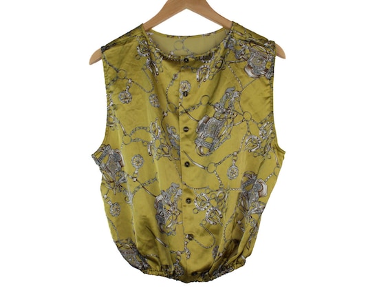 Reworked Mustard Yellow Vintage Cinched Blouse - image 2