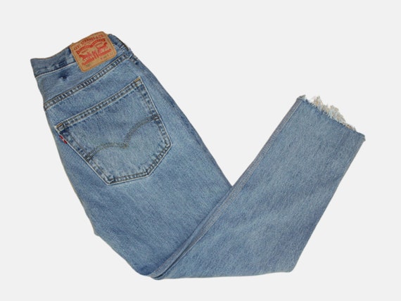 Upcycled Blue Jeans Pants High waist patched Jeans Patchwork Jeans Unique Mom Jeans Trousers
