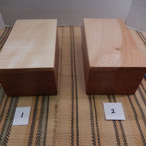 Leopard Wood Keepsake Box: Tiger Maple or Sycamore Top