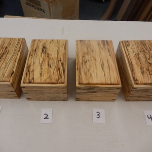 Spalted Silver Maple Keepsake boxes 306-1,2,3,4