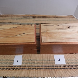 Mahogany and Spalted Maple Keepsake Boxes (201-1 and 2)