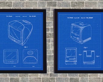 Apple Macintosh Patent Plakatkunst - sofortiger digitaler Download - Printable - 3 Hintergrund-Styles - Macintosh und iMac - 8 x 10-11 X 14-16 x 20