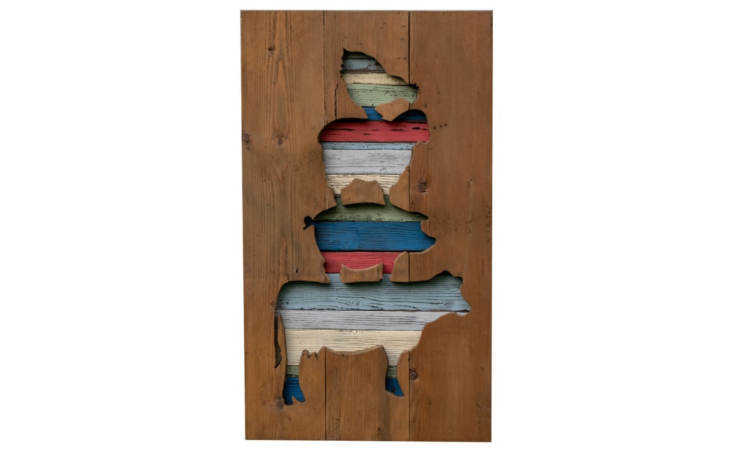 Farm Animals Stack Wooden Wall Decor Reclaimed Farmhouse Wood Etsy