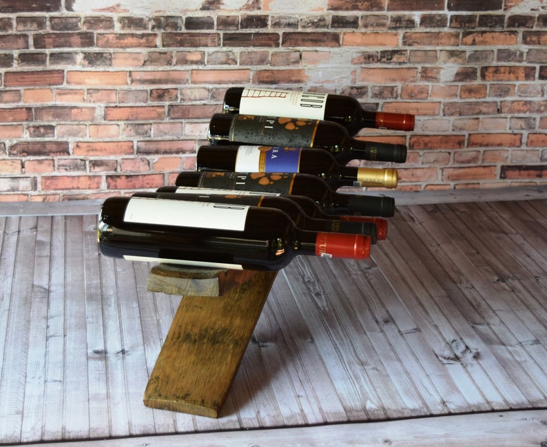 Reclaimed wine barrel shelf Reclaimed wood furniture Barrel Etsy