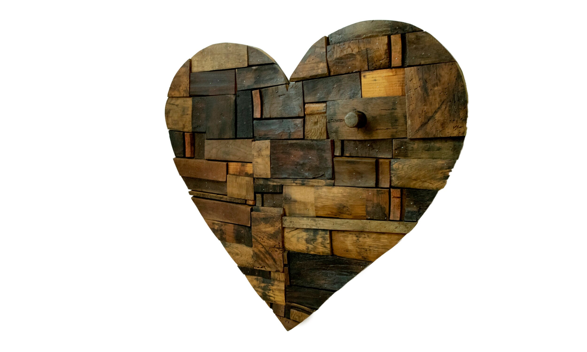 Large wooden heart wall decor Reclaimed wood wall art panel Etsy