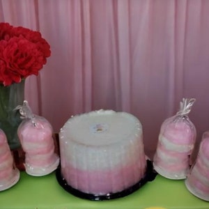 1 Cotton Candy Cake & 4 Donut Stack