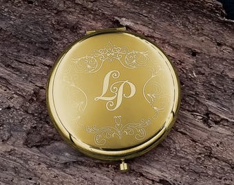 Taschenspiegel Handspiegel Gold Trauzeugin Brautjungfer Hochzeit Beste Freundin Spiegel mit Wunschgravur