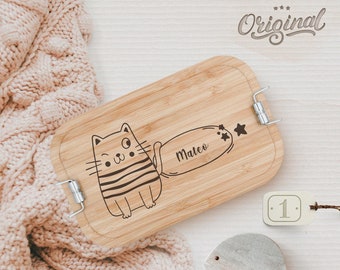 Lunchbox personalizzato con incisione, lunchbox per bambini, lunchbox in acciaio inox per l'inizio della scuola