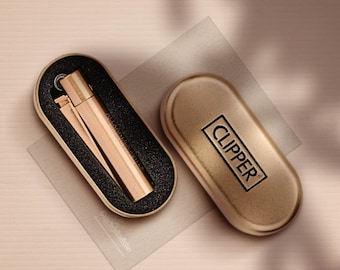 Clipper mit Gravur Farbe Roséold Matt oder Glänzend Glipper personalisiert Feuerzeug graviert