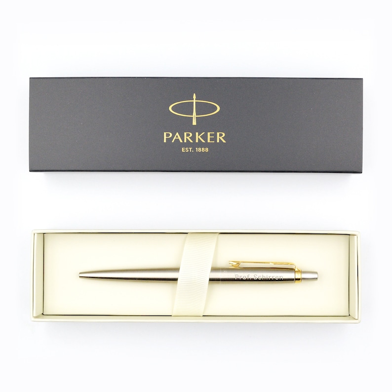 Parker mit Gravur inkl. Geschenkbox Kugelschreiber personalisiert Geschenk mit Wunschgravur Geschenkidee Rechtsanwalt Stift graviert Bild 1