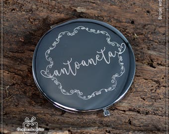 Pocket mirror | Hand mirror with engraving | Maid of Honor | Bridesmaid | Wedding | Best friend