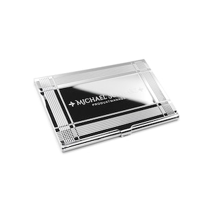 Caja de tarjeta de visita grabado caja de tarjeta de visita corredor de regalo personalizado idea de regalo caja de tarjeta de visita de visita grabado deseado nombre grabado