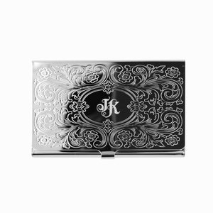 Visitenkartenetui mit Gravur Visitenkartenbox personalisiert Geschenk Makler Geschenkidee Business Visitenkartenetui Wunschgravur Monogramm Bild 2