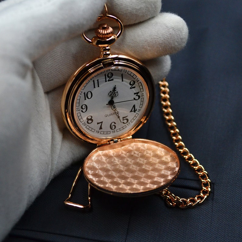 Pocket watch with engraving watch personalized for baptism gift maid of honor wedding best man gift idea baptism communion image 2