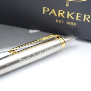 Parker mit Gravur inkl. Geschenkbox Kugelschreiber personalisiert Geschenk mit Wunschgravur Geschenkidee Rechtsanwalt Stift graviert Bild 9