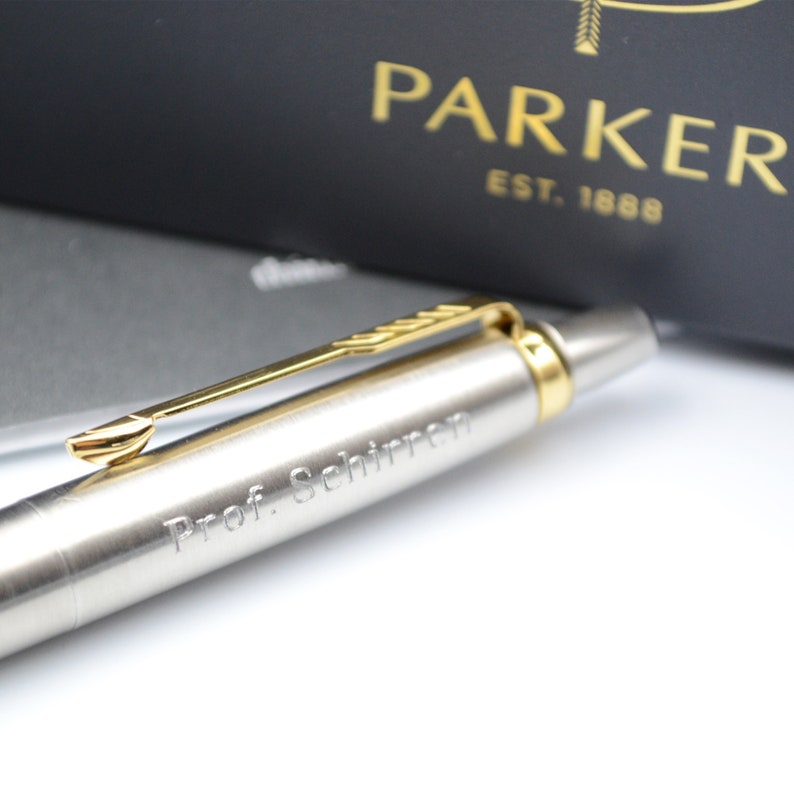 Parker mit Gravur inkl. Geschenkbox Kugelschreiber personalisiert Geschenk mit Wunschgravur Geschenkidee Rechtsanwalt Stift graviert Bild 9