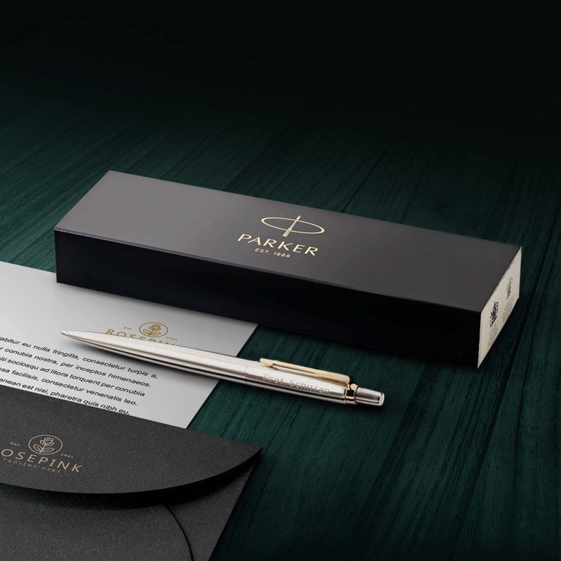 Parker mit Gravur inkl. Geschenkbox Kugelschreiber personalisiert Geschenk mit Wunschgravur Geschenkidee Rechtsanwalt Stift graviert Bild 5