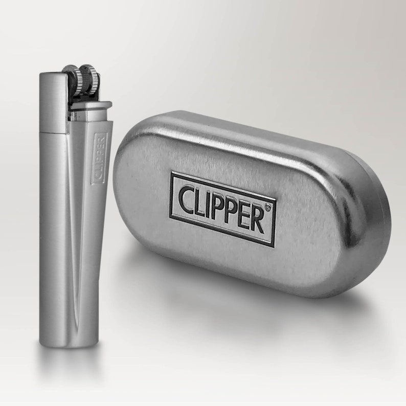 Clipper avec gravure Silver Clipper briquet personnalisé avec gravure souhaitée Clipper cadeau Silber matt