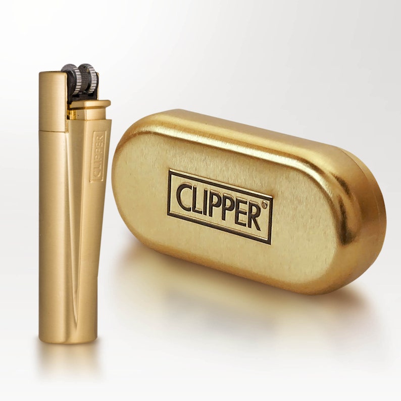 Clipper avec gravure Silver Clipper briquet personnalisé avec gravure souhaitée Clipper cadeau Gold matt