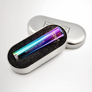 Clipper with engraving rainbow lighter desired engraving personalized gift idea clipper monogram