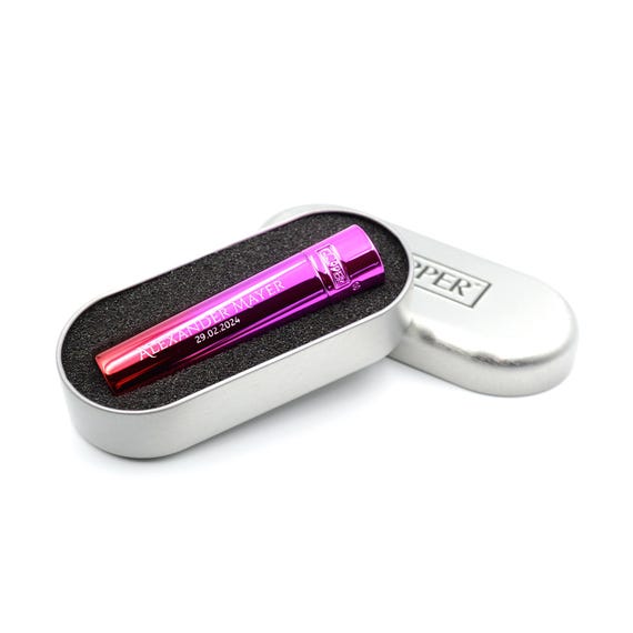 clipper cigarette lighter 24Ct Gold Plated Rose Floral Metal Refillable Gift Box Clipper Metal Lighter Straight Jet