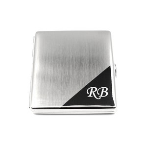 Cigarette case engraving monogram cigarette box personalized with initials cigarette box metal desired engraving