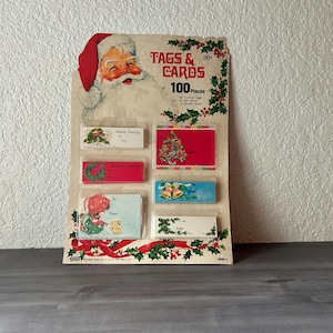 Vintage Holiday Ephemera, NOS, Vintage 100 Christmas Gift Tags, December Ephemera, Junk Journal