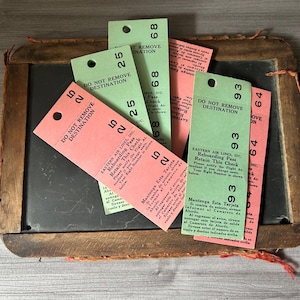 Vintage Unused Set of 2 1960s Vintage Eastern Airlines Reboarding Pass, Vintage Travel Ephemera, Junk Journal