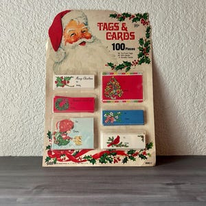Vintage Holiday Ephemera, NOS, Vintage 100 Christmas Gift Tags, December Ephemera, Junk Journal