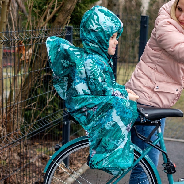 Regenhülle Kinderfahrradsitz mit Reflektor