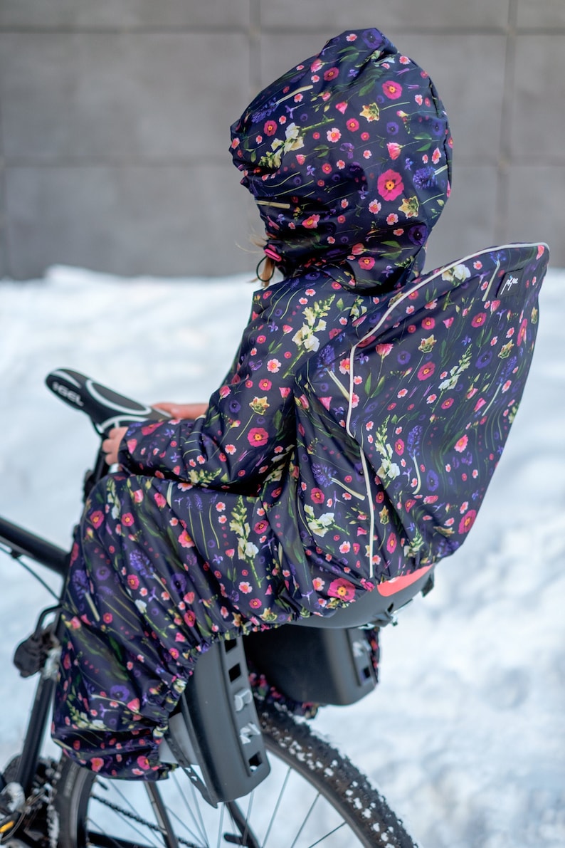 Rain cover children bicycle seat with reflector image 4