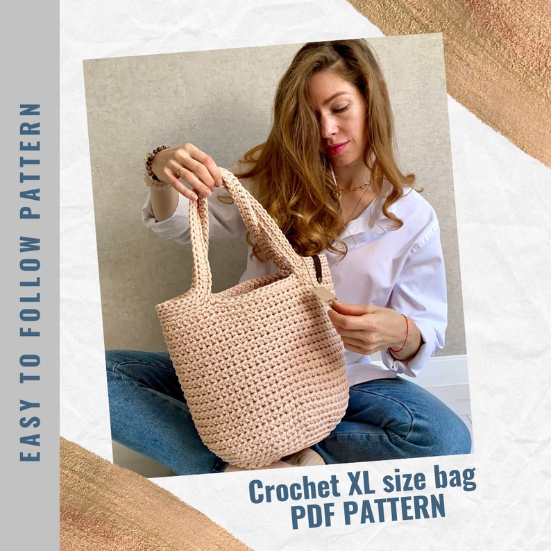 Crochet Tote Bag Pattern PDF Pattern Crochet Bag Easy Etsy