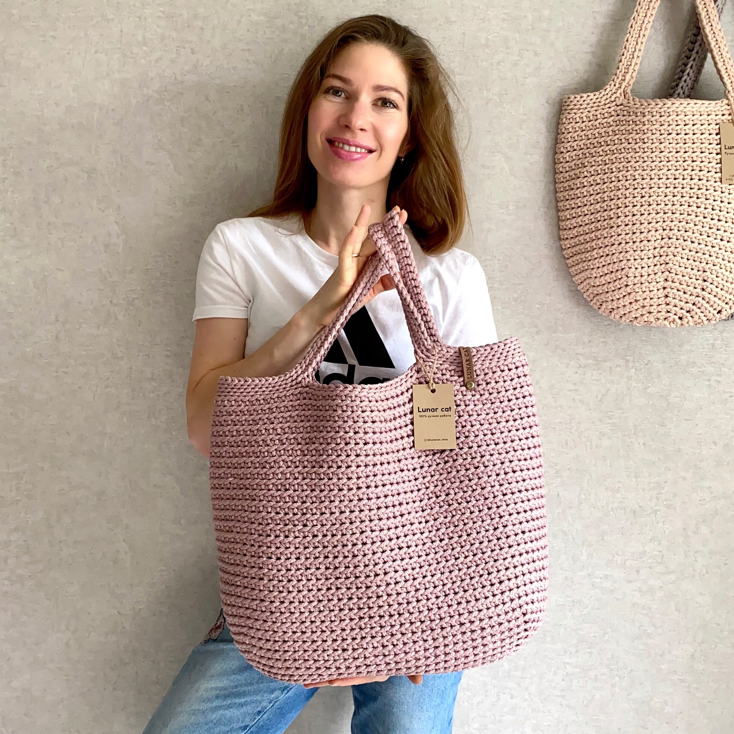 Crochet Tote Bag XXL Size Extra Large Tote Bag Milk Large Etsy