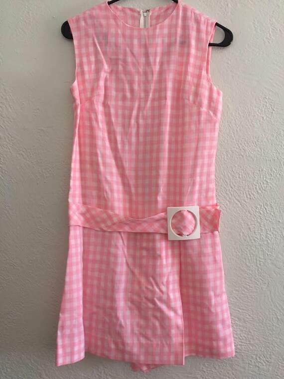 pink gingham jumpsuit