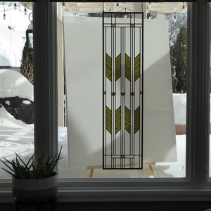 Stained Glass Large Frank Lloyd Wright Panel