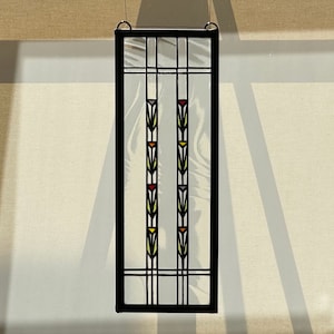 Frank Lloyd Wright-Inspired Stained Glass Tulip Sun-Catcher
