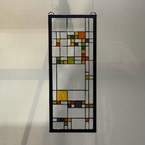 Frank Lloyd Wright-Inspired Stained Glass Suncatcher