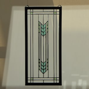 Frank Lloyd Wright Inspired Stained Glass Sun Catcher