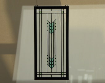 Frank Lloyd Wright Inspired Stained Glass Sun Catcher